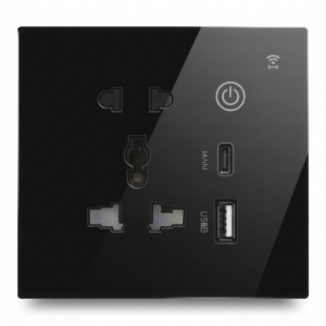 Africab Smart 16A Single Universal + USB & Type-C Black AF-WIFI-UN-USB-BK