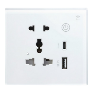 Africab Smart 16A Single Universal + USB & Type-C White AF-WIFI-UN-USB-WH