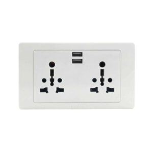 Tronic Twin Universal Socket with 2 USB