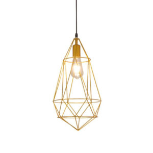 Tronic Diamond Gold Cage Pendant Lamp