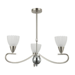 Tronic Elegant Silver 3-Light Frosted Glass Pendant
