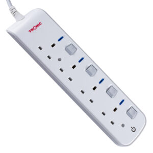 Tronic 4-Way Extension Socket with Switches & Neon