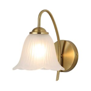 Tronic Vintage Tulip-Flare Frosted Wall Lamp