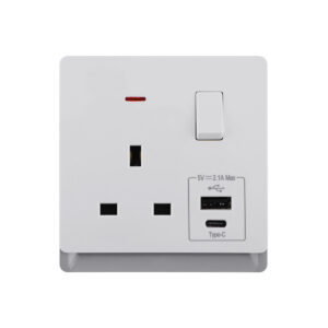 Tronic VIP Single Socket with 2 USB Ports – Ivory | Smart & Stylish Wall Socket