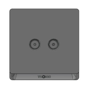 Tronic Dual (2G) TV Socket – Grey