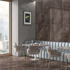 CTM X - Plus Brown Polished Porcelain Shiny Floor Tile - 800 x 1600 mm